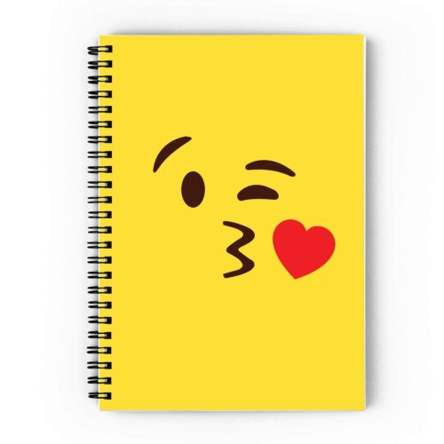 Smooch Emoji Spiral Notebook