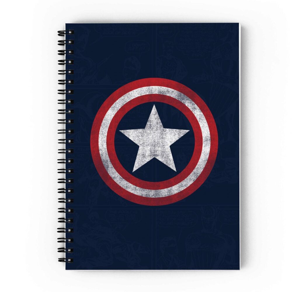 Captain America Spiral Notebook A5 Size