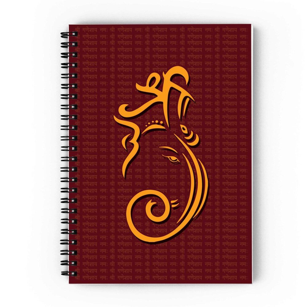 Ganesha Abstract Spiral Notebook